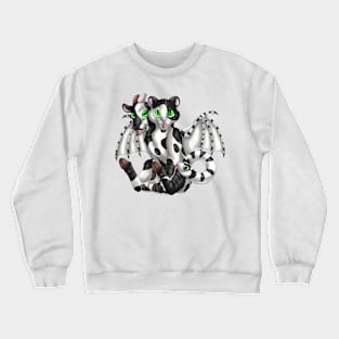 Chimera Cubs: Black Bicolor Tabby Crewneck Sweatshirt